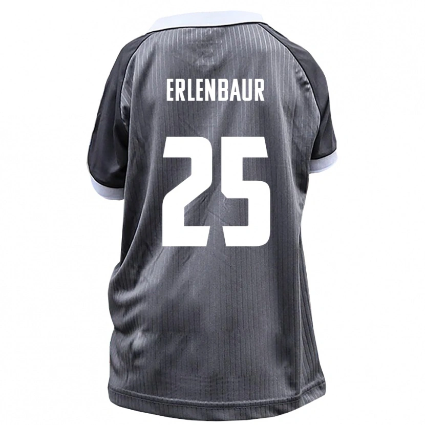 Danxen Bambino Maglia Johannes Erlenbaur #25 Grigio Bianco Kit Gara Away 2025/26 Maglietta
