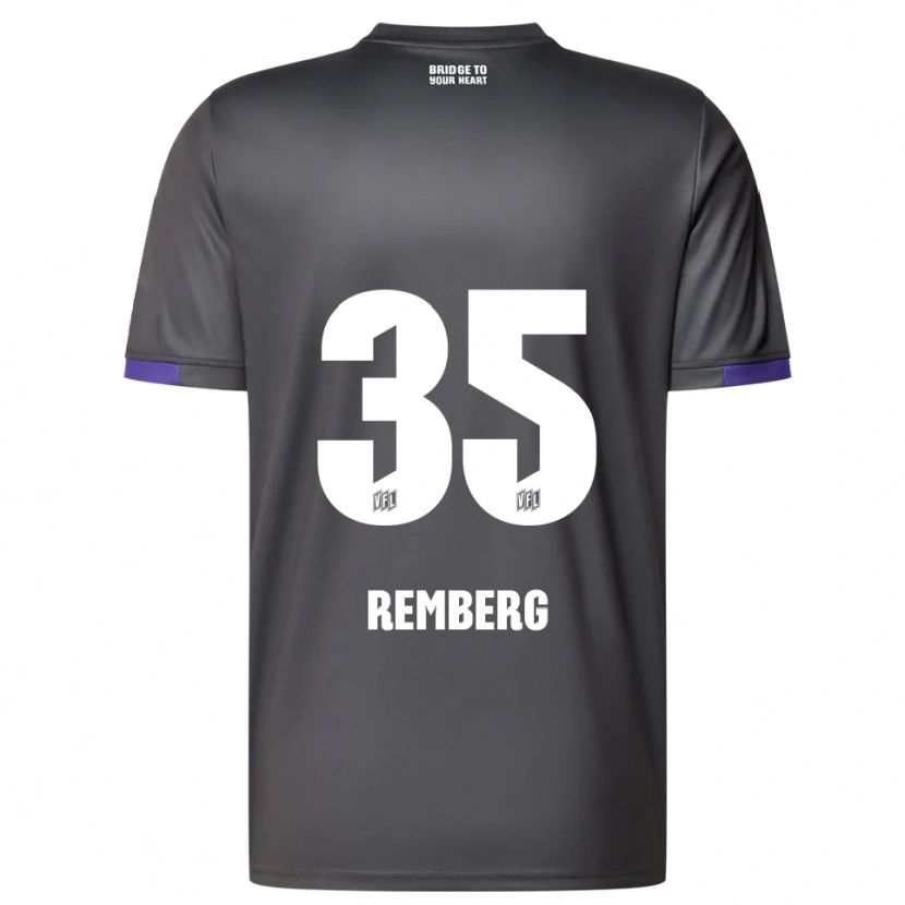 Danxen Bambino Maglia Mats Remberg #35 Grigio Viola Kit Gara Away 2025/26 Maglietta