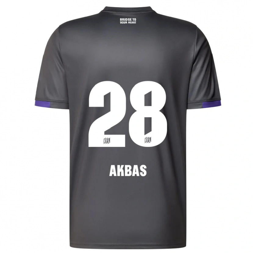 Danxen Bambino Maglia Can Akbas #28 Grigio Viola Kit Gara Away 2025/26 Maglietta
