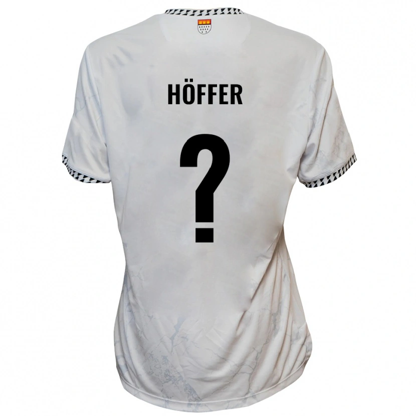 Danxen Bambino Maglia Chantal Höffer #0 Bianco Nero Kit Gara Away 2025/26 Maglietta