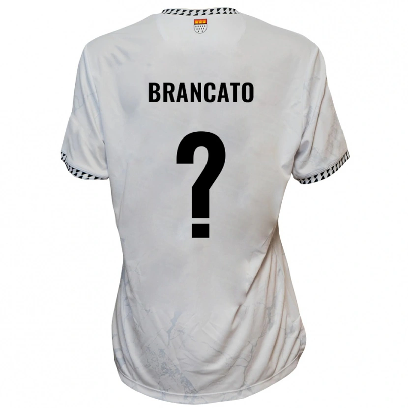 Danxen Bambino Maglia Elisea Brancato #0 Bianco Nero Kit Gara Away 2025/26 Maglietta