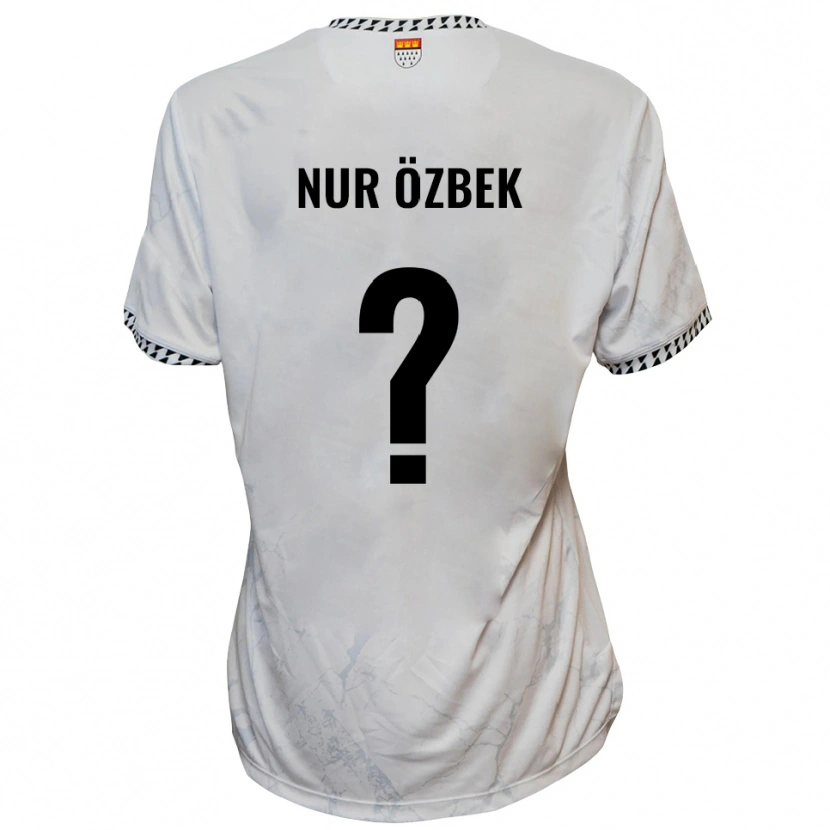 Danxen Bambino Maglia Irem Nur Özbek #0 Bianco Nero Kit Gara Away 2025/26 Maglietta
