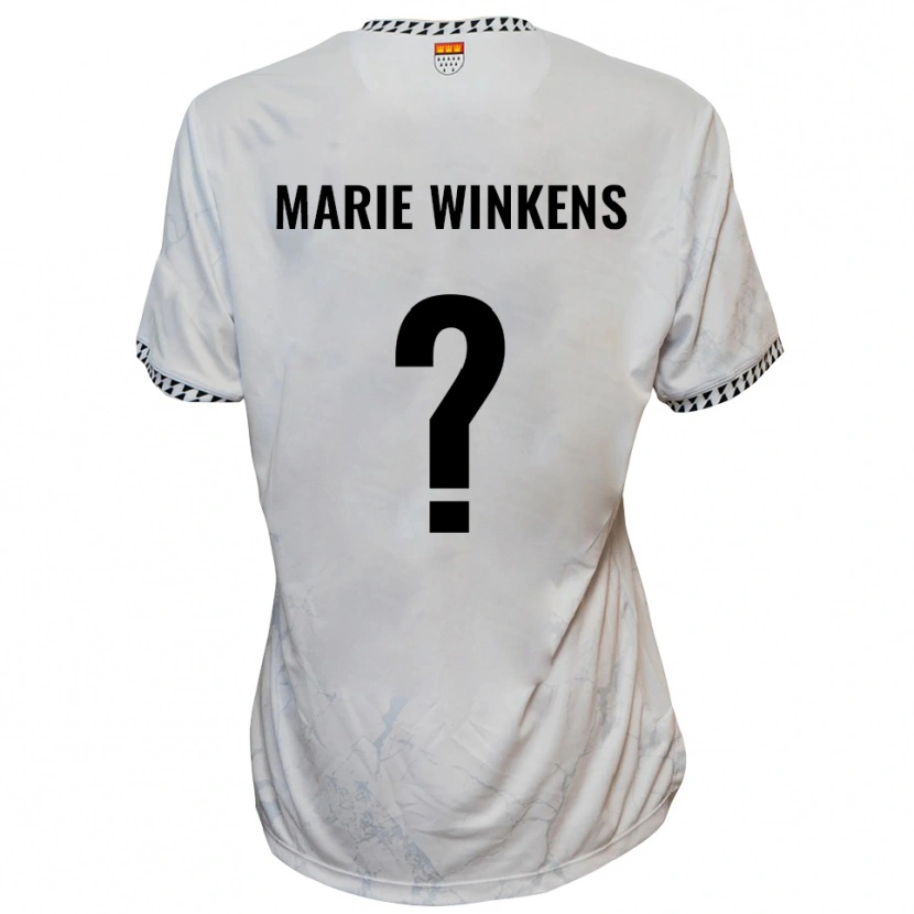 Danxen Bambino Maglia Joelina Marie Winkens #0 Bianco Nero Kit Gara Away 2025/26 Maglietta
