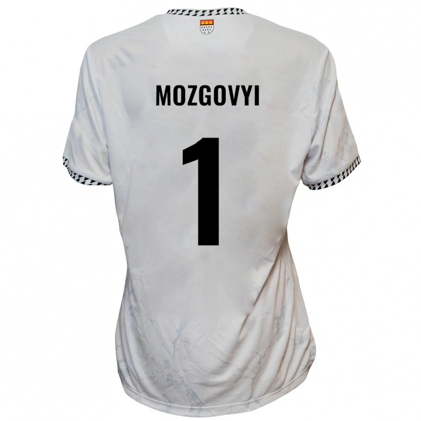 Danxen Bambino Maglia Arseniy Mozgovyi #1 Bianco Nero Kit Gara Away 2025/26 Maglietta