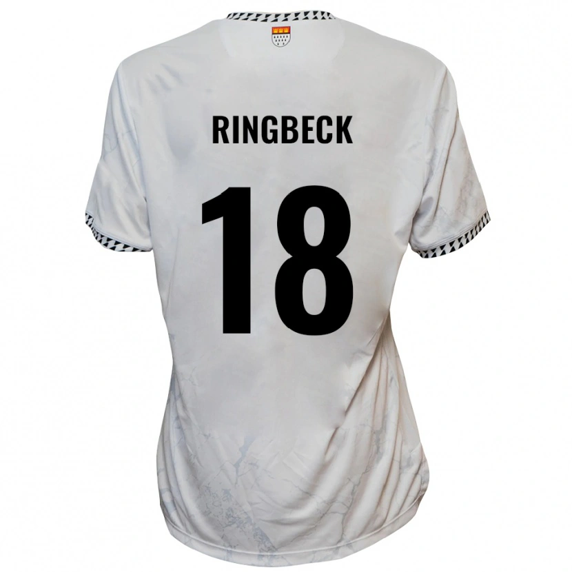 Danxen Bambino Maglia Noah Ringbeck #18 Bianco Nero Kit Gara Away 2025/26 Maglietta