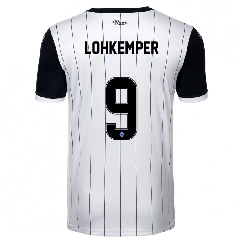 Danxen Bambino Maglia Felix Lohkemper #9 Bianco Nero Kit Gara Away 2025/26 Maglietta