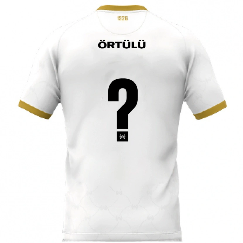 Danxen Bambino Maglia Mikail Örtülü #0 Bianco Oro Kit Gara Away 2025/26 Maglietta