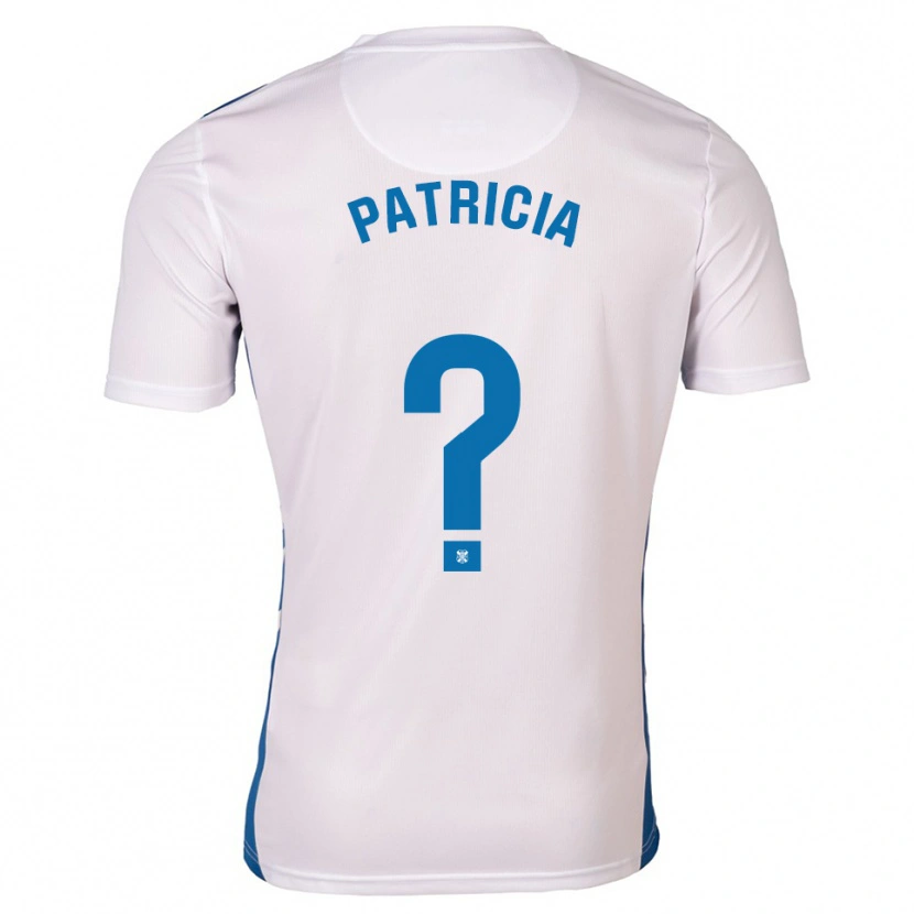 Danxen Uomo Maglia Patricia Gavira Collado #0 Bianco Blu Kit Gara Home 2025/26 Maglietta