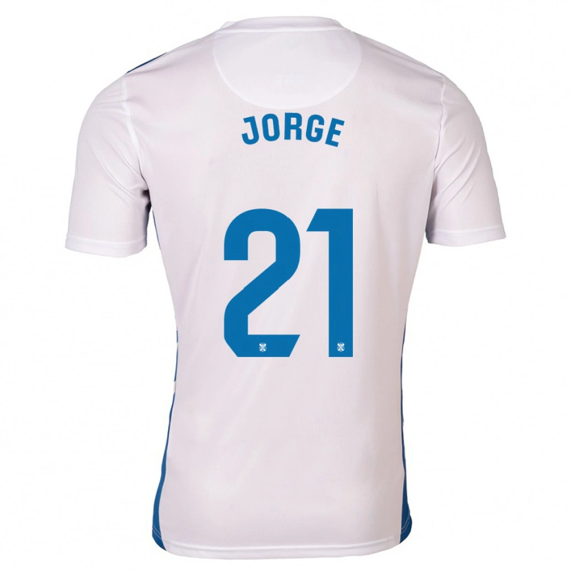 Danxen Uomo Maglia Jeremy Jorge #21 Bianco Blu Kit Gara Home 2025/26 Maglietta