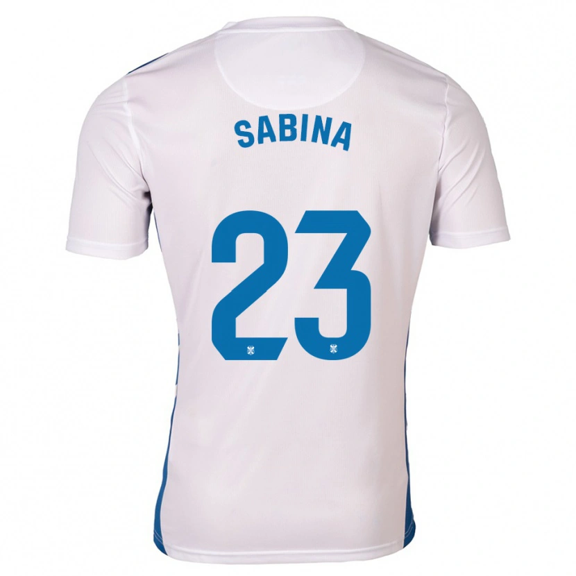 Danxen Uomo Maglia Fran Sabina #23 Bianco Blu Kit Gara Home 2025/26 Maglietta