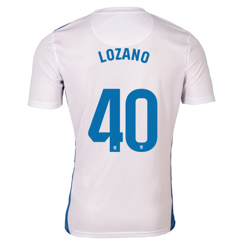 Danxen Uomo Maglia Gabriel Lozano #40 Bianco Blu Kit Gara Home 2025/26 Maglietta