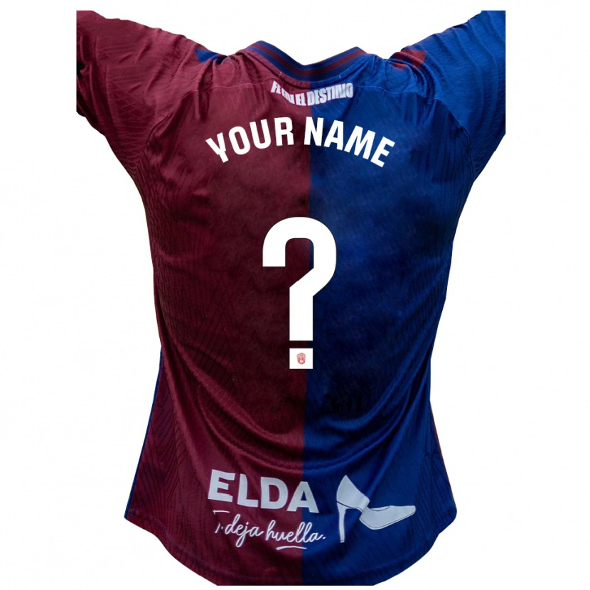 Danxen Uomo Maglia Il Tuo Nome #0 Blu Rosso Kit Gara Home 2025/26 Maglietta