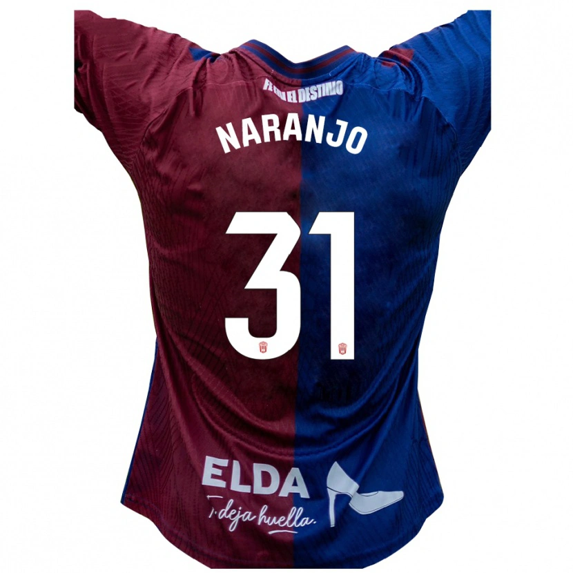 Danxen Uomo Maglia David Naranjo #31 Blu Rosso Kit Gara Home 2025/26 Maglietta