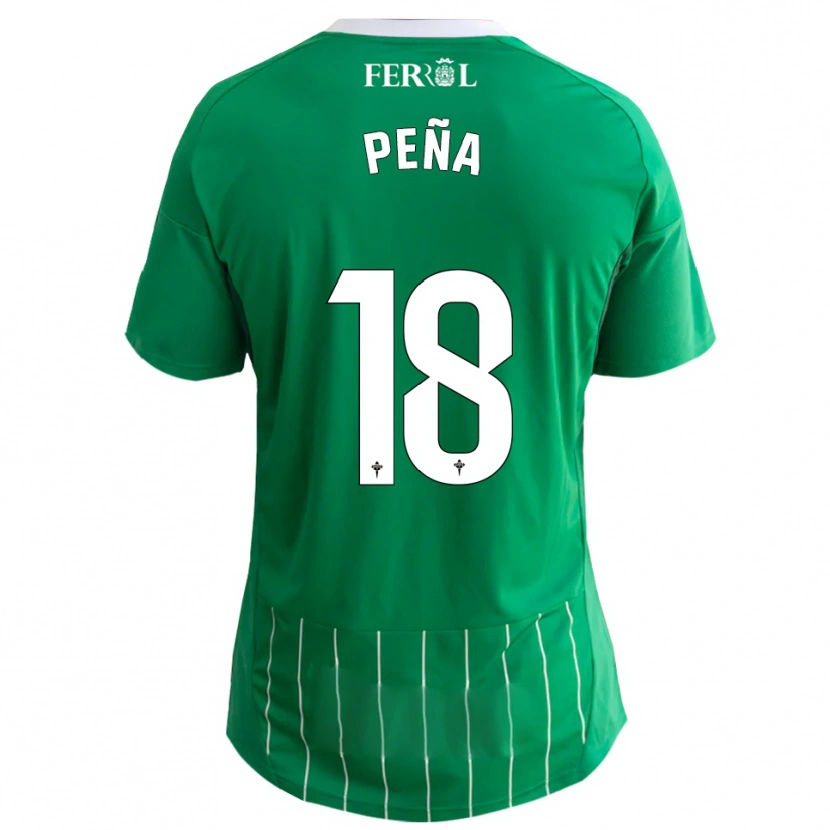 Danxen Uomo Maglia Álvaro Peña #18 Verde Bianco Kit Gara Home 2025/26 Maglietta