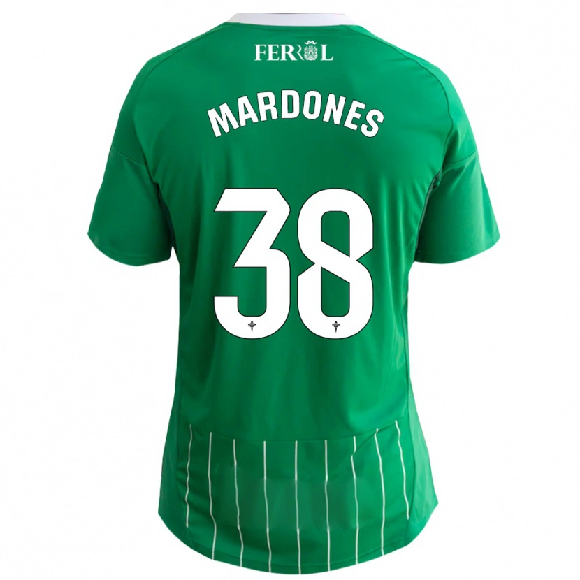 Danxen Uomo Maglia Alvaro Mardones #38 Verde Bianco Kit Gara Home 2025/26 Maglietta