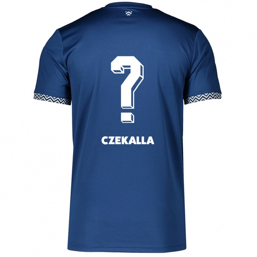 Danxen Uomo Maglia Till-Simon Czekalla #0 Blu Navy Bianco Kit Gara Home 2025/26 Maglietta