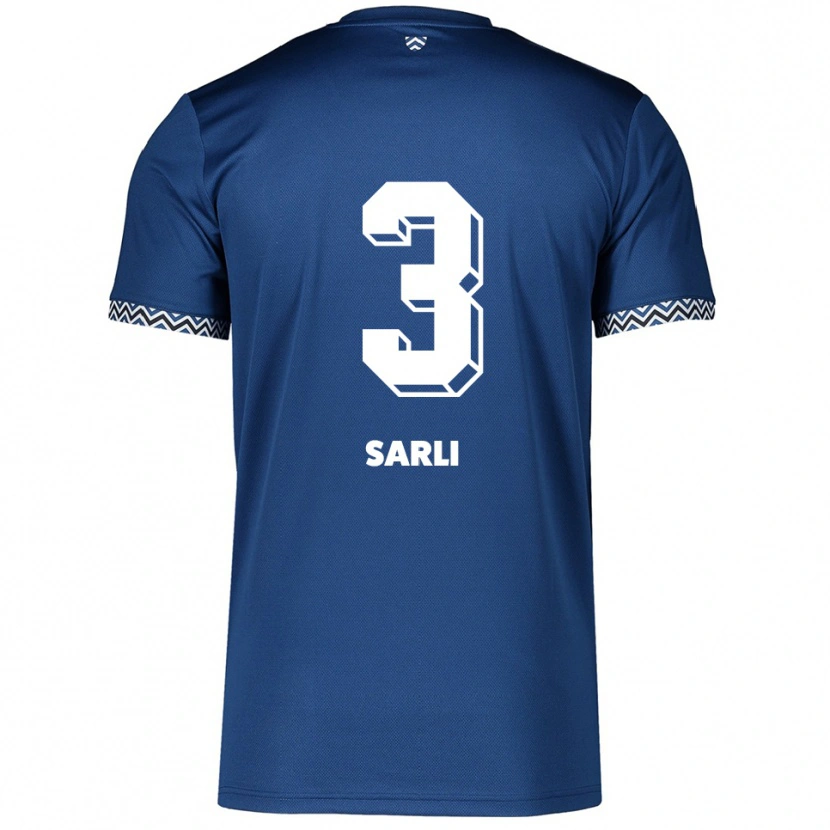 Danxen Uomo Maglia Semih Sarli #3 Blu Navy Bianco Kit Gara Home 2025/26 Maglietta
