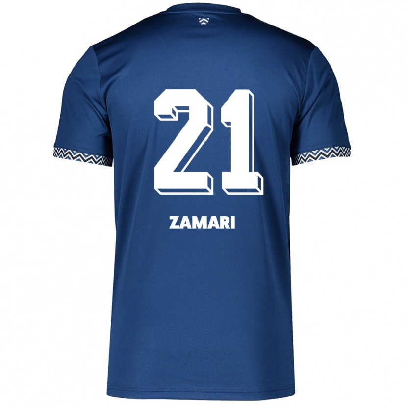 Danxen Uomo Maglia Fadil Zamari #21 Blu Navy Bianco Kit Gara Home 2025/26 Maglietta