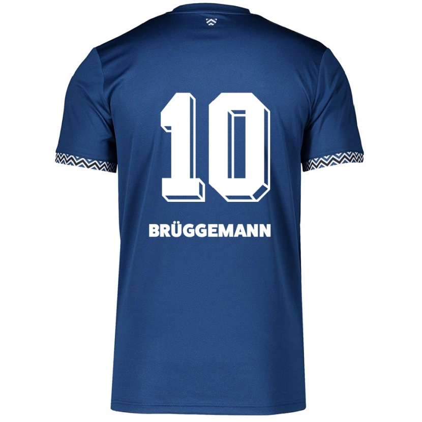Danxen Uomo Maglia Kim Brüggemann #10 Blu Navy Bianco Kit Gara Home 2025/26 Maglietta