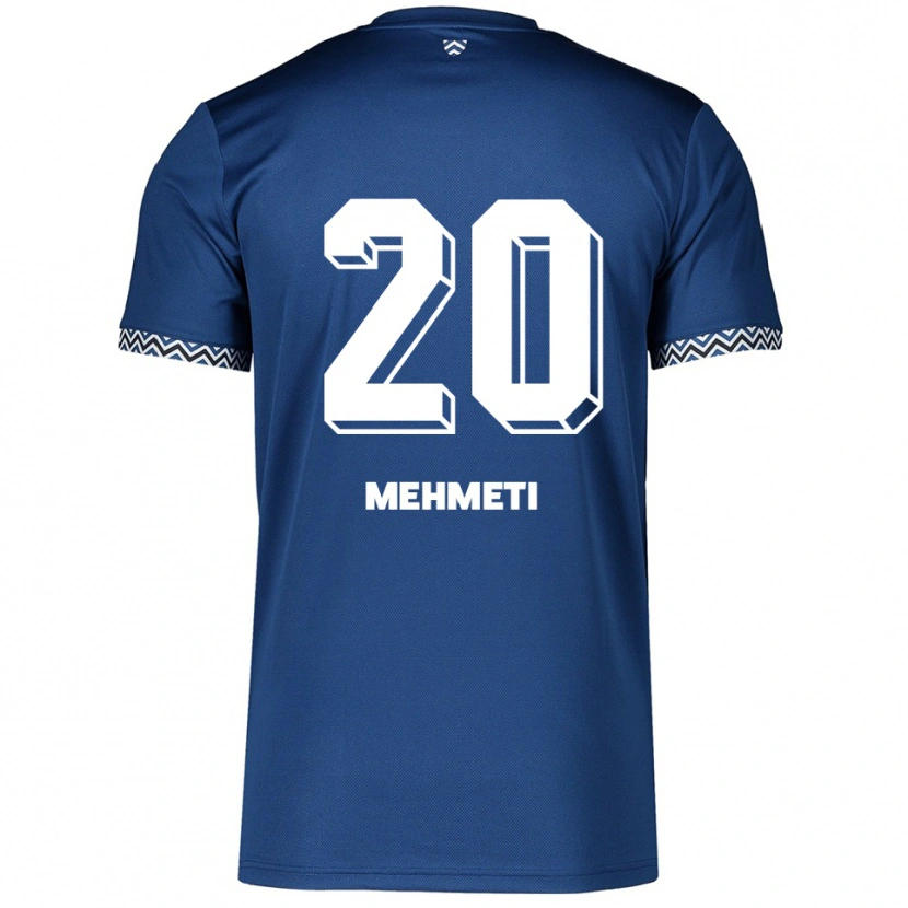 Danxen Uomo Maglia Enis Mehmeti #20 Blu Navy Bianco Kit Gara Home 2025/26 Maglietta