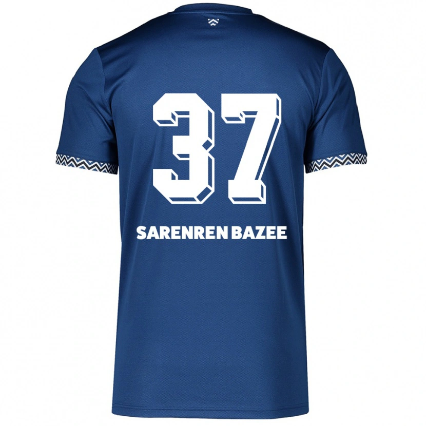 Danxen Uomo Maglia Noah Sarenren Bazee #37 Blu Navy Bianco Kit Gara Home 2025/26 Maglietta