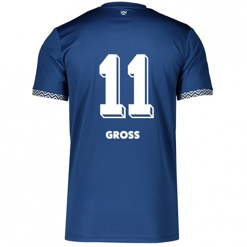 Danxen Uomo Maglia Danny Gross #11 Blu Navy Bianco Kit Gara Home 2025/26 Maglietta