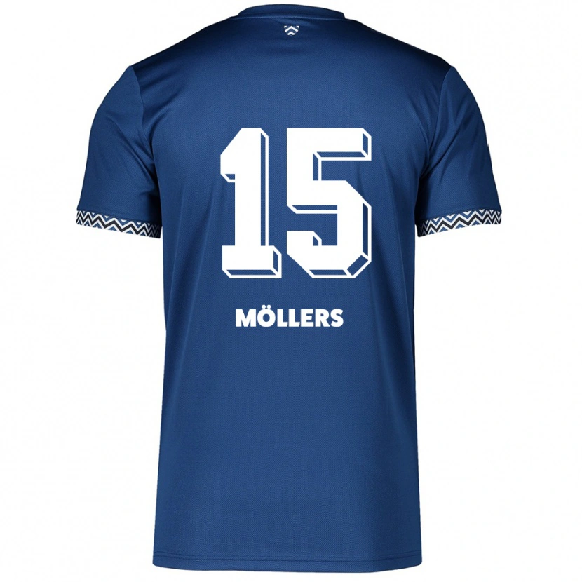 Danxen Uomo Maglia Niklas Möllers #15 Blu Navy Bianco Kit Gara Home 2025/26 Maglietta