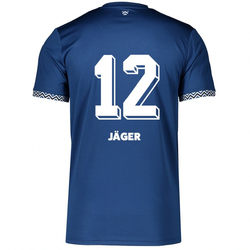 Danxen Uomo Maglia Mino Jäger #12 Blu Navy Bianco Kit Gara Home 2025/26 Maglietta