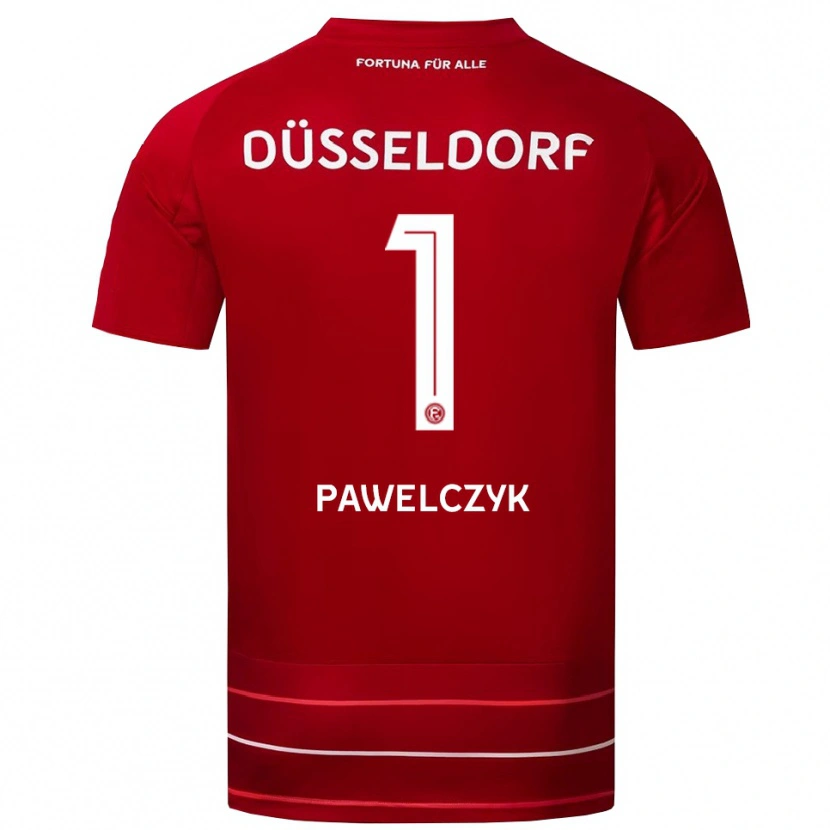 Danxen Uomo Maglia Tobias Pawelczyk #1 Rosso Bianco Kit Gara Home 2025/26 Maglietta