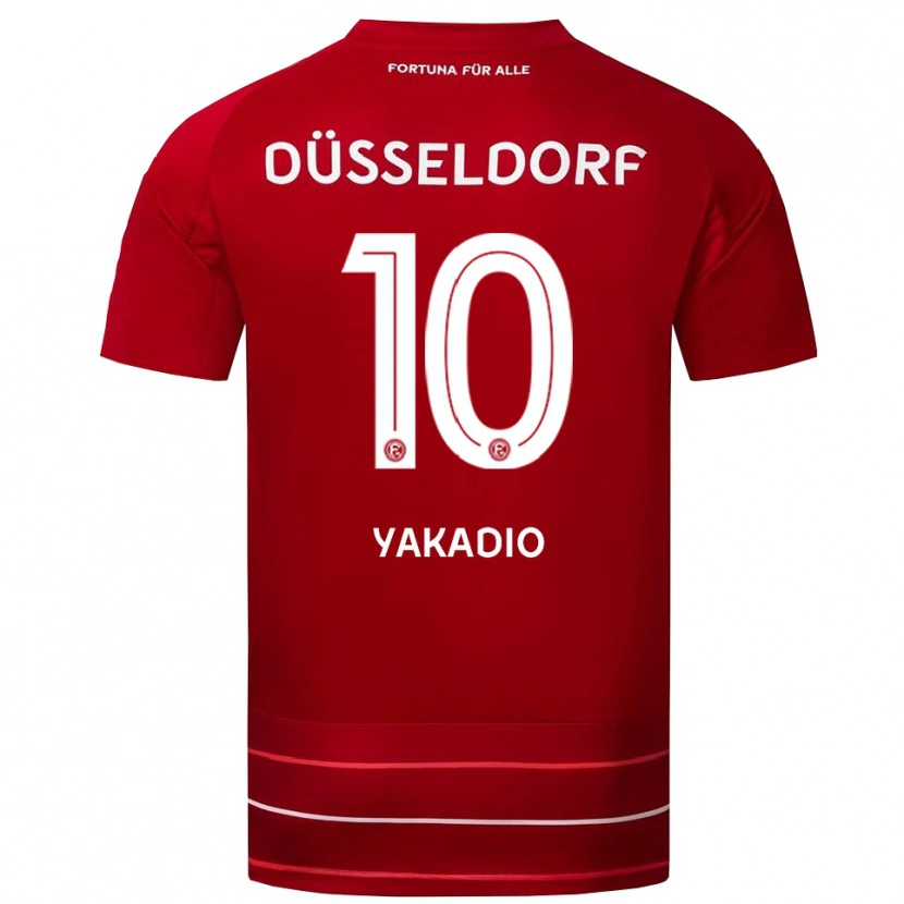 Danxen Uomo Maglia Johannes Yakadio #10 Rosso Bianco Kit Gara Home 2025/26 Maglietta