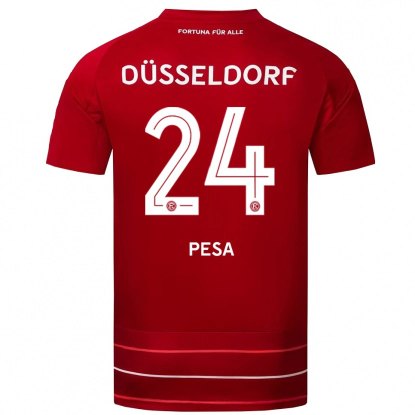 Danxen Uomo Maglia Adrijan Pesa #24 Rosso Bianco Kit Gara Home 2025/26 Maglietta