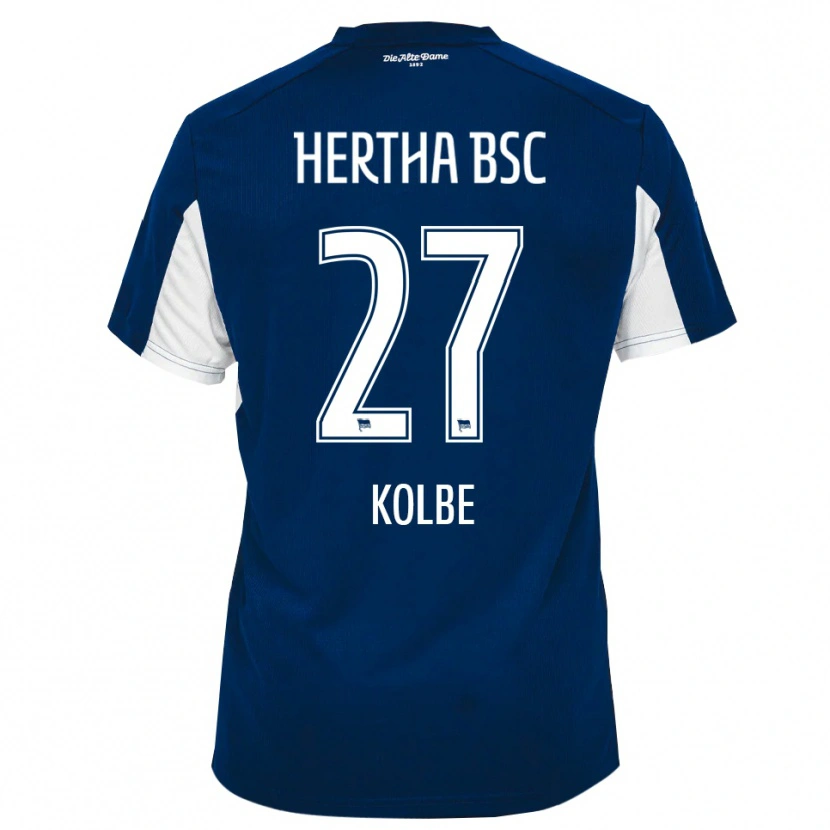 Danxen Uomo Maglia Niklas Kolbe #27 Bianco Blu Kit Gara Home 2025/26 Maglietta