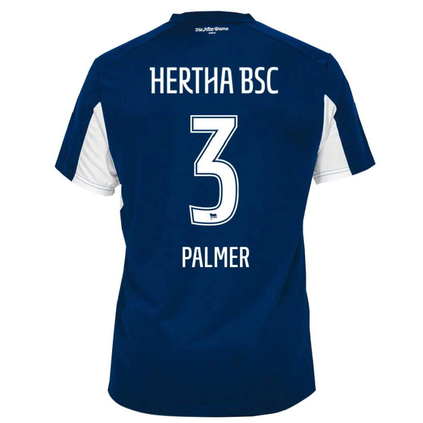 Danxen Uomo Maglia Nelly Palmer #3 Bianco Blu Kit Gara Home 2025/26 Maglietta