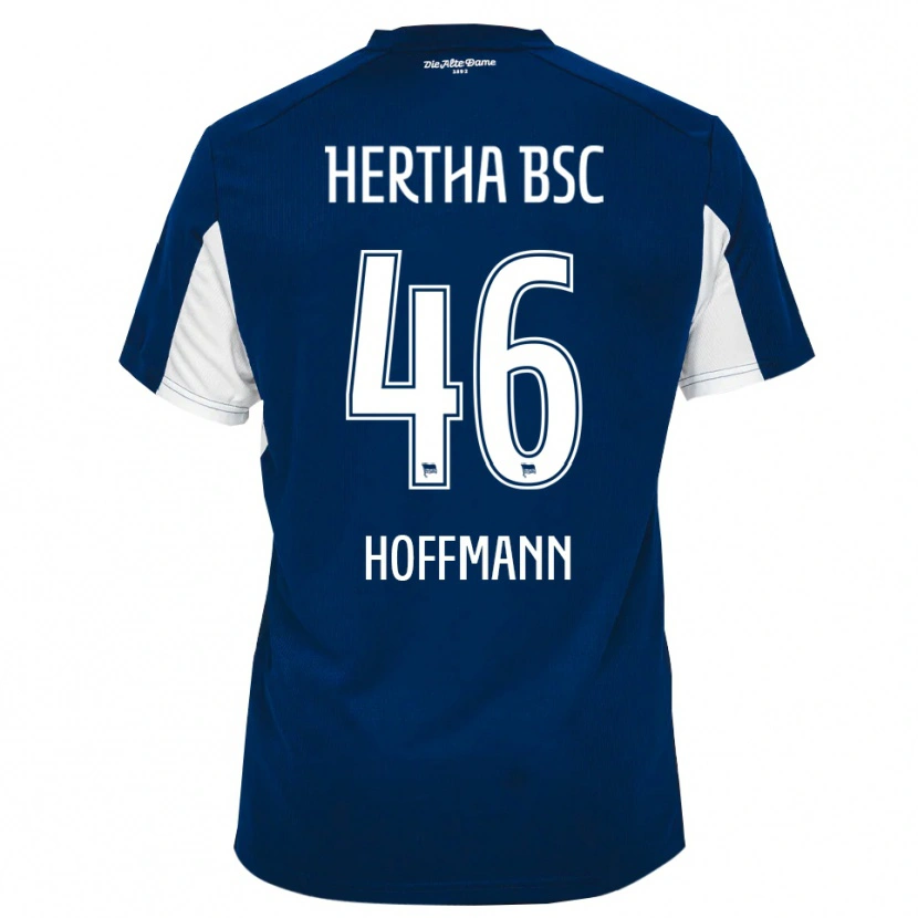 Danxen Uomo Maglia Tim Hoffmann #46 Bianco Blu Kit Gara Home 2025/26 Maglietta