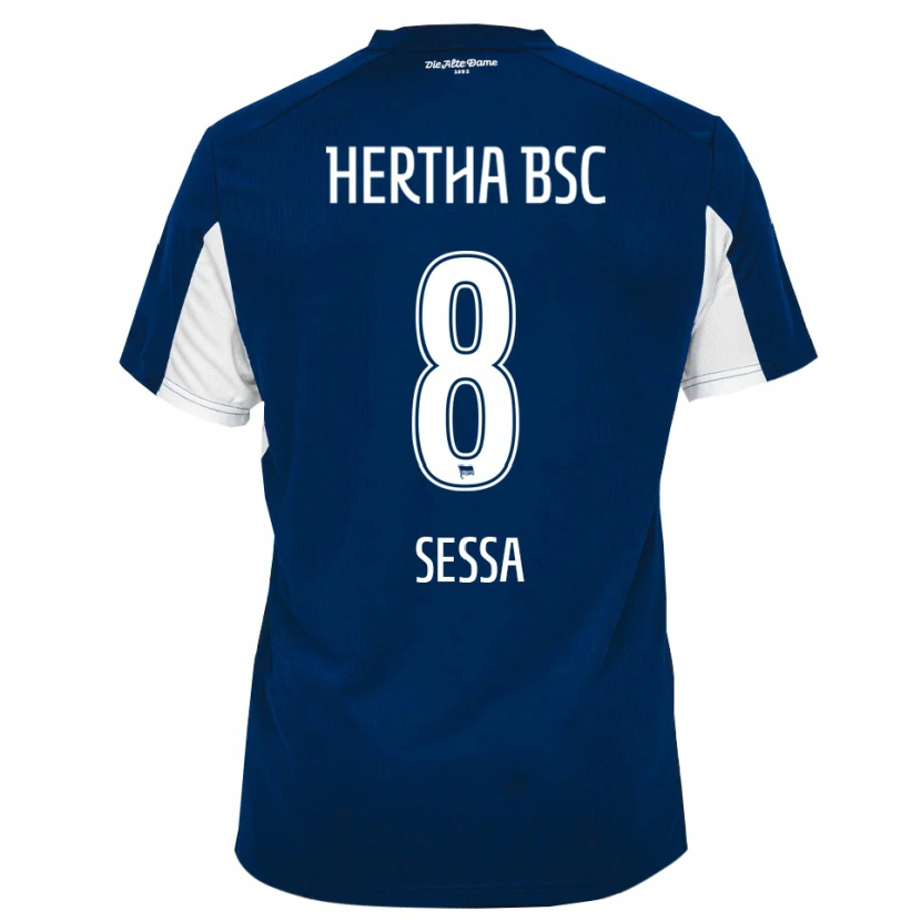 Danxen Uomo Maglia Kevin Sessa #8 Bianco Blu Kit Gara Home 2025/26 Maglietta