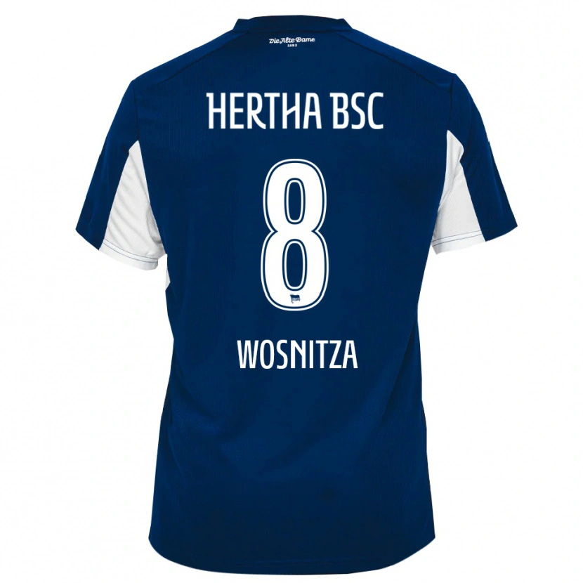 Danxen Uomo Maglia Noah Wosnitza #8 Bianco Blu Kit Gara Home 2025/26 Maglietta