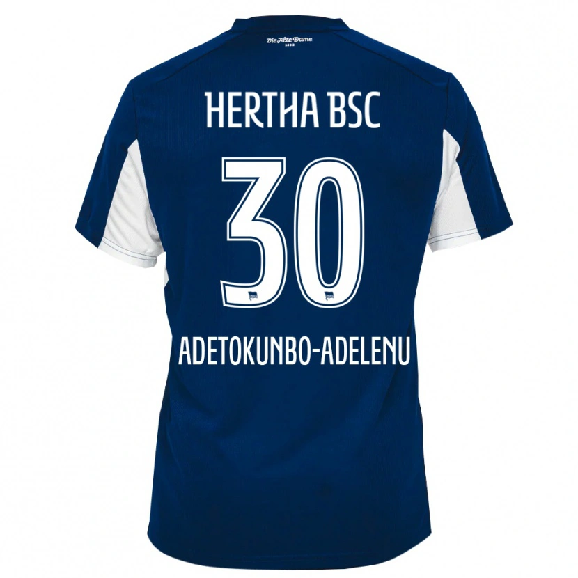 Danxen Uomo Maglia Oluwajimi Adetokunbo-Adelenu #30 Bianco Blu Kit Gara Home 2025/26 Maglietta
