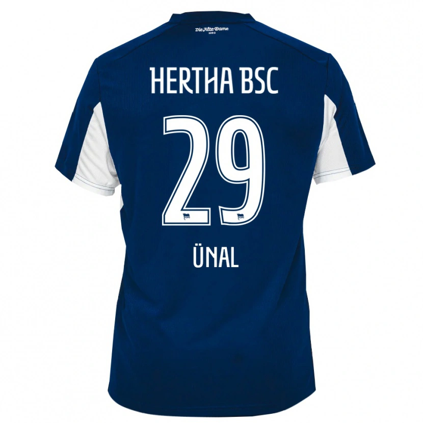 Danxen Uomo Maglia Yunus Ünal #29 Bianco Blu Kit Gara Home 2025/26 Maglietta