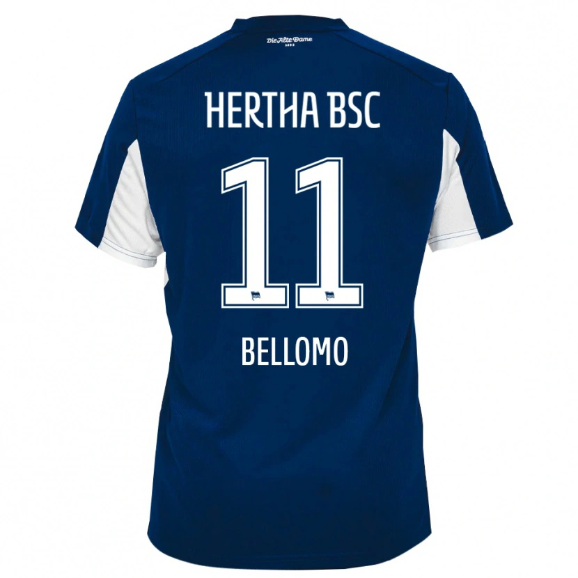 Danxen Uomo Maglia Karim Bellomo #11 Bianco Blu Kit Gara Home 2025/26 Maglietta