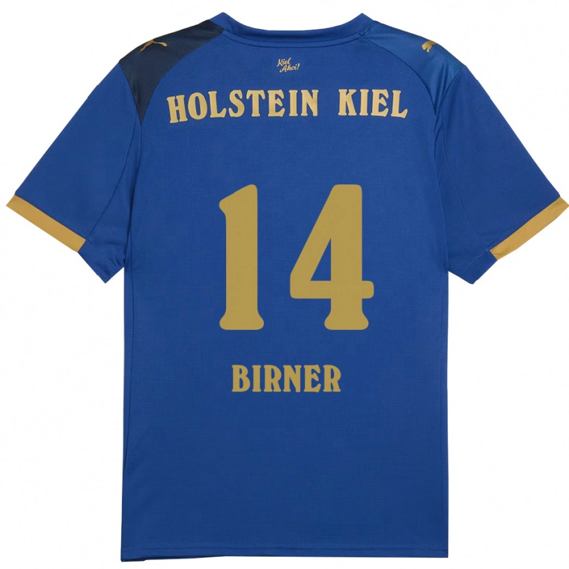 Danxen Uomo Maglia Benny Birner #14 Blu Oro Kit Gara Home 2025/26 Maglietta