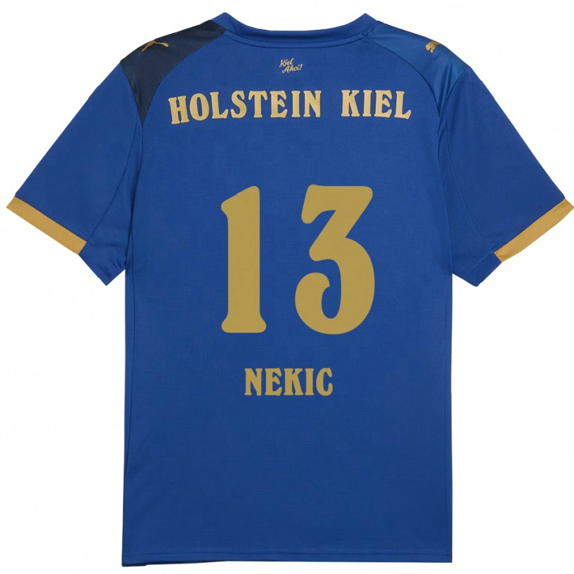 Danxen Uomo Maglia Ivan Nekic #13 Blu Oro Kit Gara Home 2025/26 Maglietta