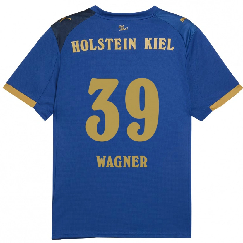 Danxen Uomo Maglia Robert Wagner #39 Blu Oro Kit Gara Home 2025/26 Maglietta