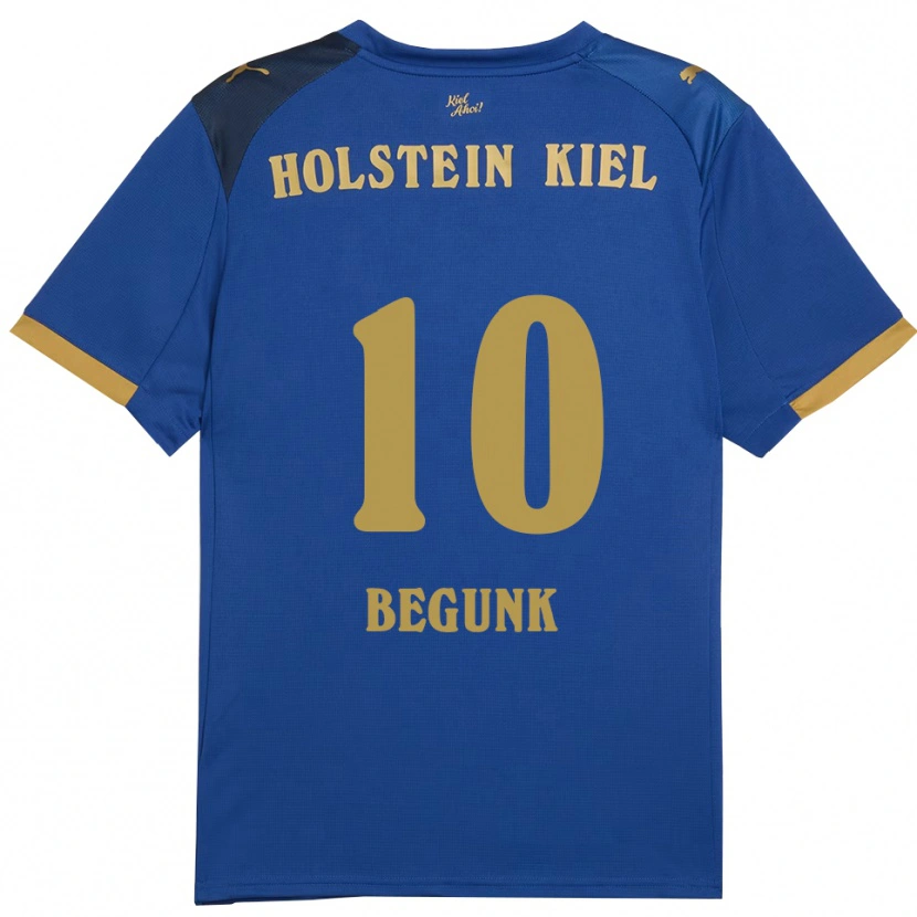 Danxen Uomo Maglia Sarah Begunk #10 Blu Oro Kit Gara Home 2025/26 Maglietta
