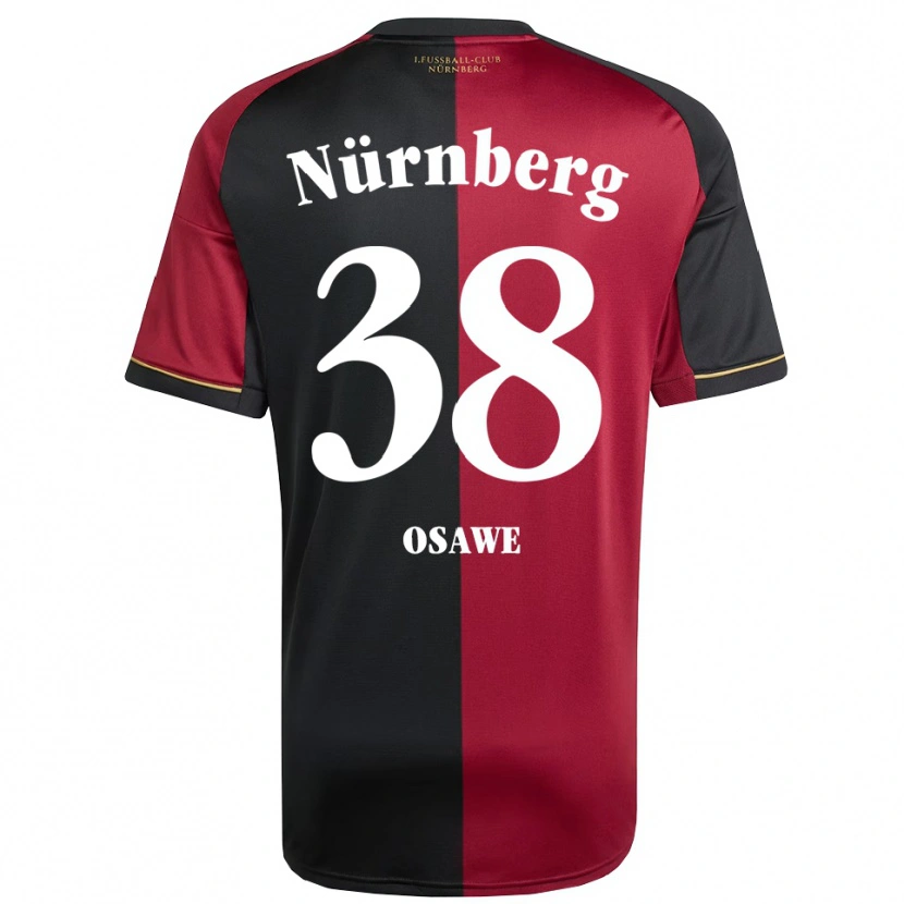 Danxen Uomo Maglia Winners Osawe #38 Bordeaux Nero Kit Gara Home 2025/26 Maglietta