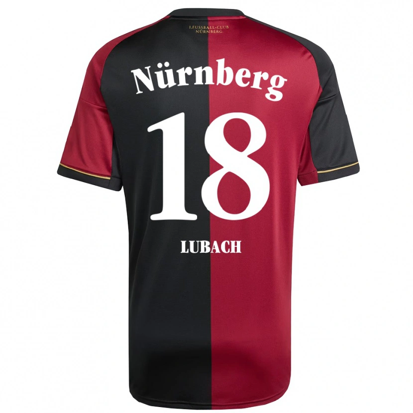 Danxen Uomo Maglia Rafael Lubach #18 Bordeaux Nero Kit Gara Home 2025/26 Maglietta