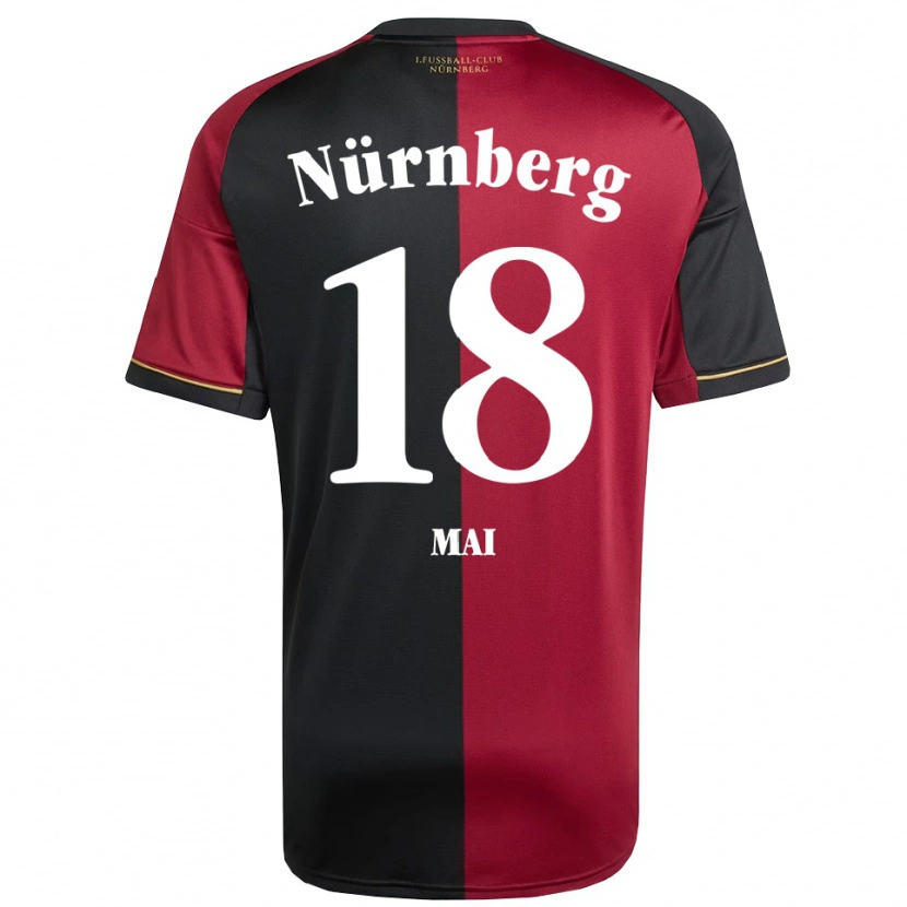 Danxen Uomo Maglia Franziska Mai #18 Bordeaux Nero Kit Gara Home 2025/26 Maglietta