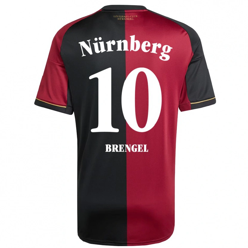 Danxen Uomo Maglia Jonna Brengel #10 Bordeaux Nero Kit Gara Home 2025/26 Maglietta