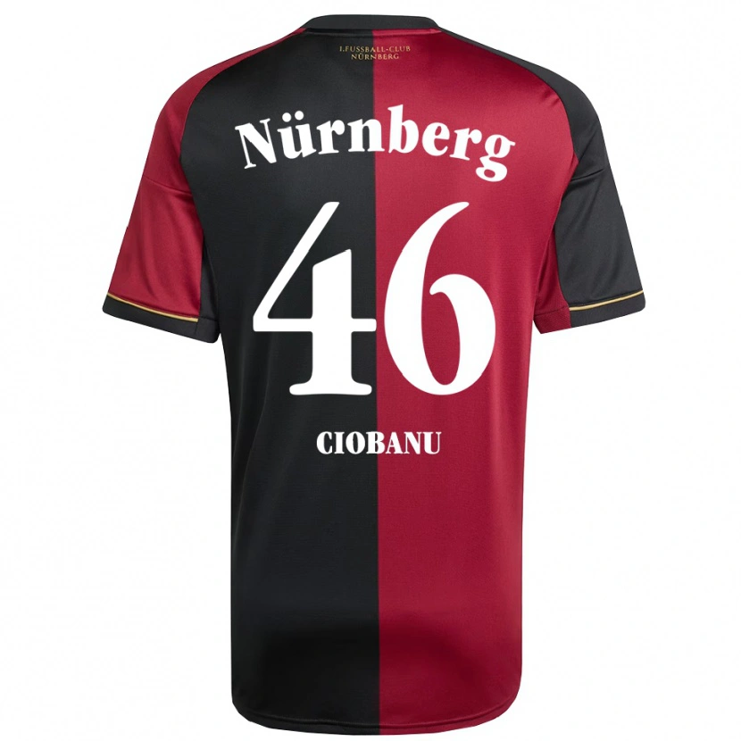 Danxen Uomo Maglia Ion Ciobanu #46 Bordeaux Nero Kit Gara Home 2025/26 Maglietta