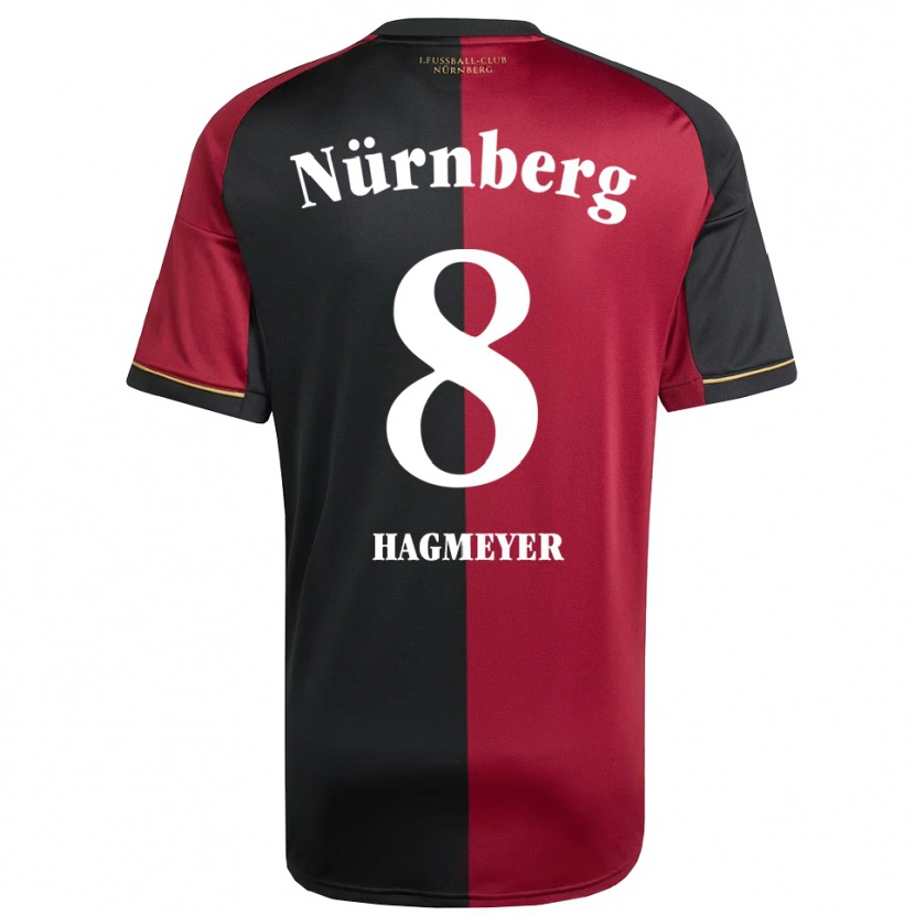 Danxen Uomo Maglia Ben Hagmeyer #8 Bordeaux Nero Kit Gara Home 2025/26 Maglietta