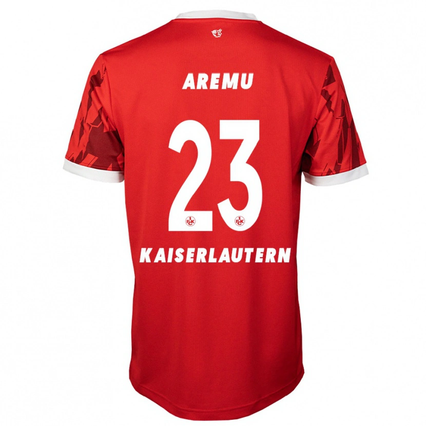 Danxen Uomo Maglia Afeez Aremu #23 Rosso Bianco Kit Gara Home 2025/26 Maglietta